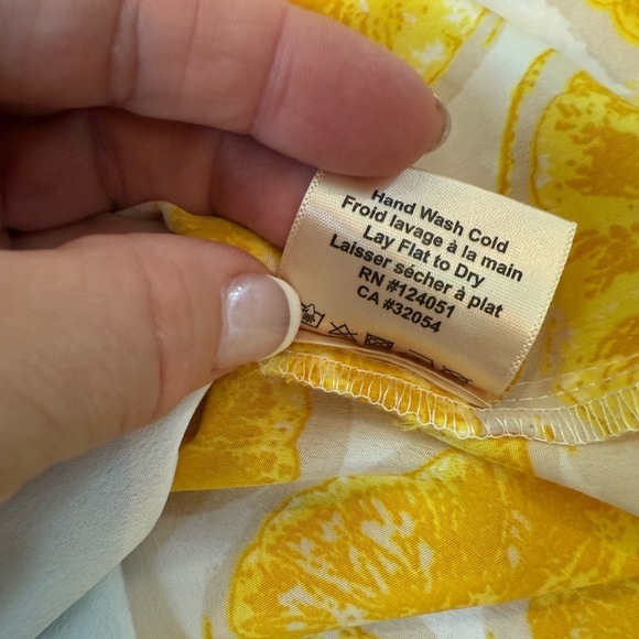 Anthropolgie Porridge Women’s XS Lemons Print Layered Silky Flowy Tank Top - Picture 6 of 9